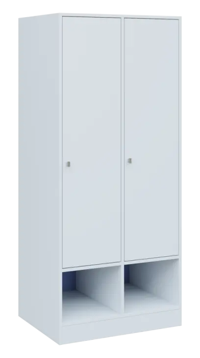 QN 5 - 8STN skříň šatní, 2-dveřová, pravá, 1830x400x400, bílá/blankyt